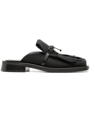 Gia Borghini Gia/Rhw Rosie Linen Mules - Black