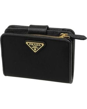 Prada Saffiano Trim-Wallet - Black