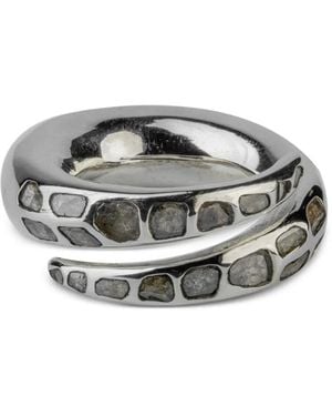 Parts Of 4 Split Arc Pavé Ring - Grey