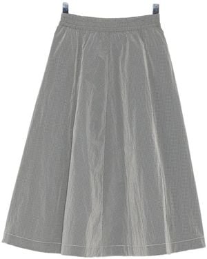 SPORT b. by agnès b. Ribstop Midi Skirt - Grey