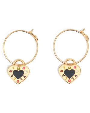 Bimba Y Lola Heart Drop Earrings - Metallic