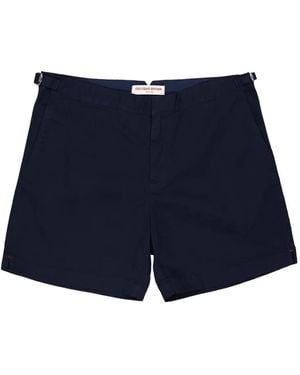 Orlebar Brown Buckle-Fastening Cotton Shorts - Blue