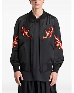 Y-3 Souvenir Graphic-Embroidered Jacket - Gray