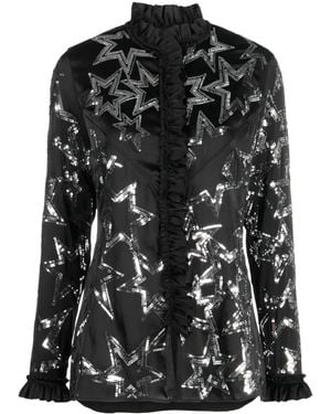 Rabanne Sequin-Embellished Star Shirt - Black