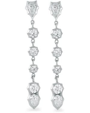 Jade Trau Poppy Ohrringe Mit Diamanten - Weiß