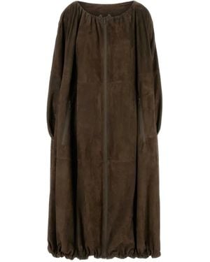 Ferragamo Suede Overcoat - Brown