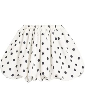 Patou Elasticated-Waist Bloomer Mini A-Line Skirt - White