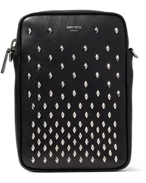 Jimmy Choo Kimi Leather Messenger Bag - Black