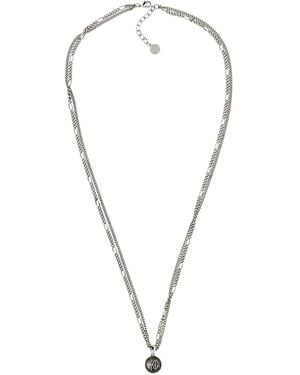 Roberto Cavalli Layered Chain Coin Necklace - Metallic