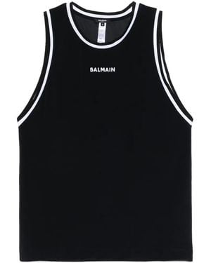 Balmain Robe Courte À Détails Contrastants - Black