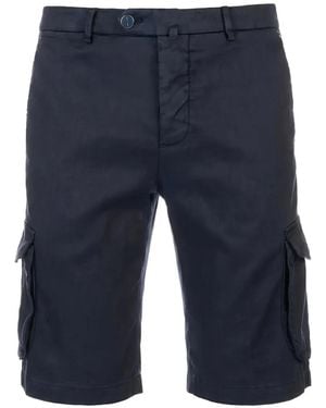 Kiton Cargo-Pocket Shorts - Blue