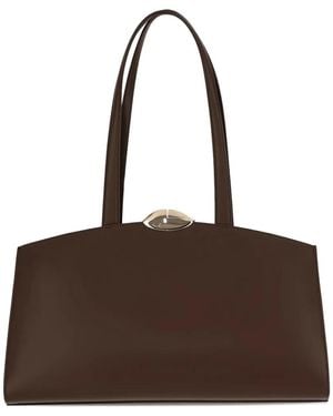 Benedetta Bruzziches Serena Schultertasche mit Spangen - Braun