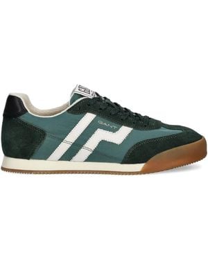 GANT Suede Stripes-Detail Sneakers - Green