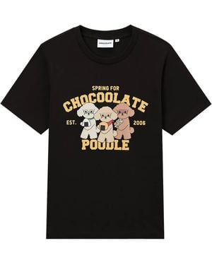 Chocoolate Graphic Print T-Shirt - Black