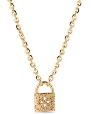 Emanuele Bicocchi Large Logo Lock Necklace - Metallic