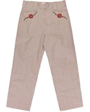 Aimé Leon Dore Western Heritage Check-Pattern Trousers - Natural