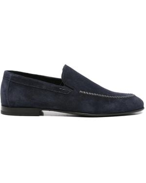 JOHN HARRISON Whipstitch-Trim Loafers - Blue
