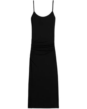 TOTEME Draped Midi Dress - Black