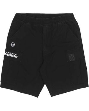 Aape By A Bathing Ape Moonface Cargo Shorts - Black