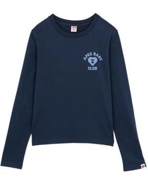 AAPE BY A BATHING AP Apee Baby Club Mini Heart Logo T-Shirt - Blue