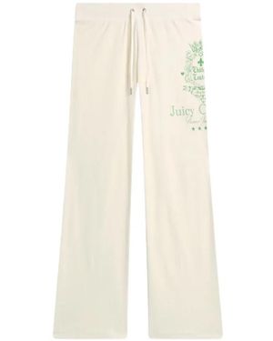 Juicy Couture Chateau Terry-Towelling Track Trousers - White