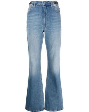 Rabanne Coin-Detail Flared Jeans - Blue