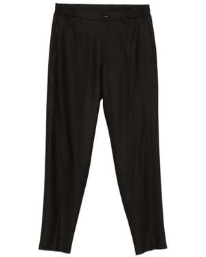 Tagliatore Elasticated-Waistband Pants - Black