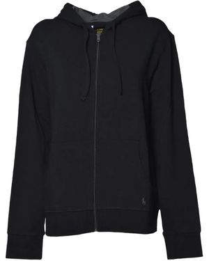 Polo Ralph Lauren Logo-Embroidered Hoodie - Black