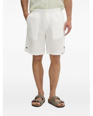 Lacoste Pantalones Cortos Con Cinturilla Elástica - Blanco