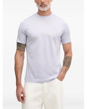 KARL LAGERFELD Logo-Embroidered Cotton T-Shirt - White