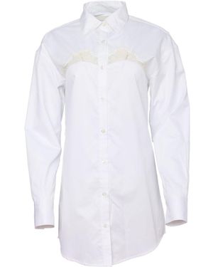 Fleur du Mal Poplin Shirt Dress - White