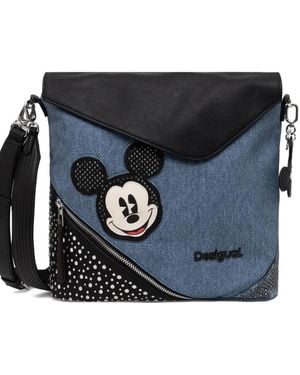 Desigual Mickey-mouse デニムバックパック L - ブラック
