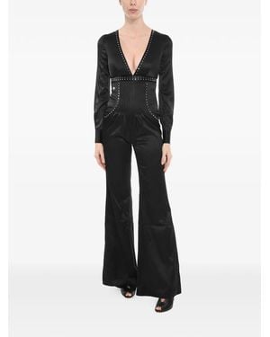 Philipp Plein Melania Stud-Detail Jumpsuit - Black