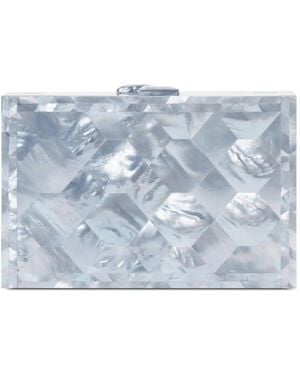 freya rose Athena Mother-Of-Pearl Clutch Bag - Blue