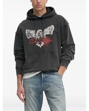 The Kooples Eagle-Print Hoodie - Grey