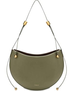 Furla Small Moonstone Leather Shoulder Bag - Green