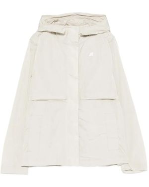 K-Way Hooded Jacket - White