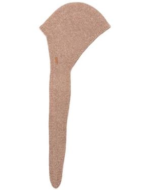 Yerse Ribbed-Knit Balaclava Hat - White