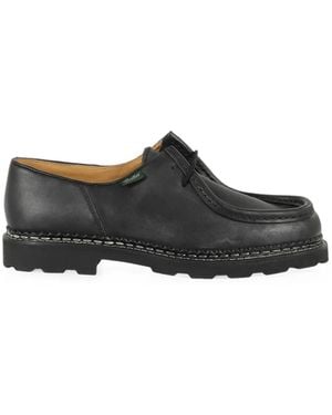 Paraboot Michael Marche Ii Leather Boat Shoes - Gray