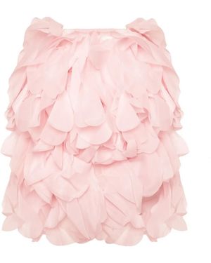 Lika Ruffled Organza Cape - Pink