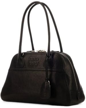 Miu Miu Vivant Nappa Leather Bag - Black