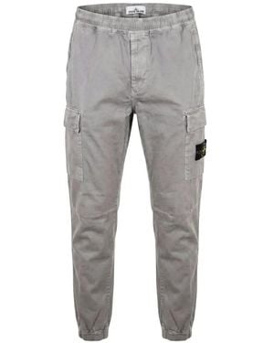Stone Island Cotton Cargo Trousers - Grey