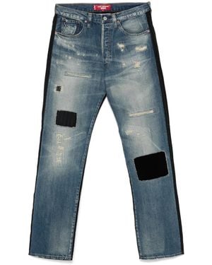 Junya Watanabe Jeans Con Design Patchwork - Blu