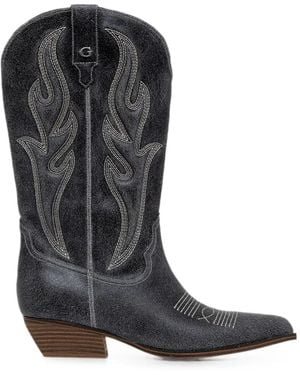 Guess Bottines Largena D'Inspiration Western - Noir