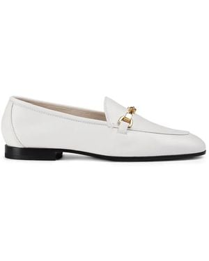 Doucal's Horsebit Leather Loafers - White