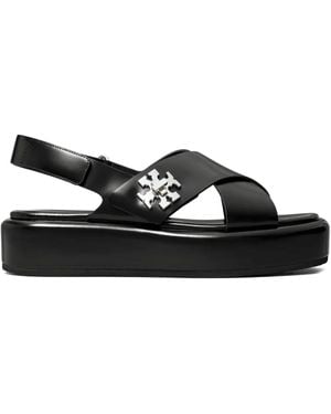 Tory Burch Sandali T-Lock Con Plateau 40Mm - Nero