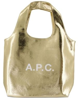 A.P.C. Ninon Metallic Tote Bag - Natural