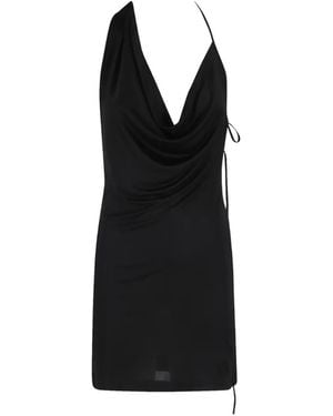 Amazuìn Ravi Draped Cowl-Neck Mini Dress - Black