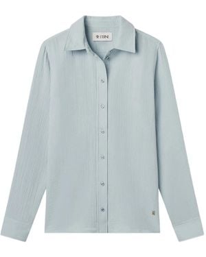 ÉTERNE Button-down cotton shirt - Blau