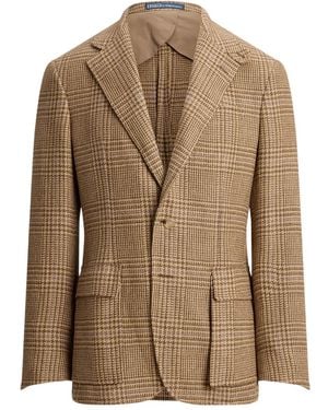Polo Ralph Lauren Rl67 Plaid-Pattern Pocket Jacket - Brown